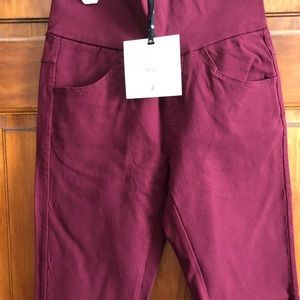 Modern wine jeggings.